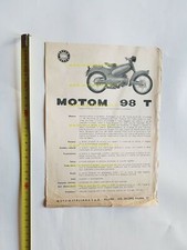 Motom 98 T depliant anni 50 originale italiano