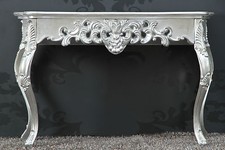 Versandschaden Console Tavolo da Parete Argento Finitura Anticata Lusso Credenza