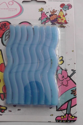 Candeline azzurre ondulate - 8,