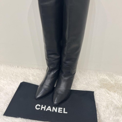 Chanel stivali pelle - chanel,