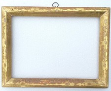 Antica cornice in legno in oro zecchino- epoca: fine 800- cesellata-