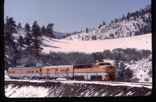 Diapositiva duplicata D&RGW #6001 PA1 Rio Grande Plainview CO 1967 Yampa Valley Mail