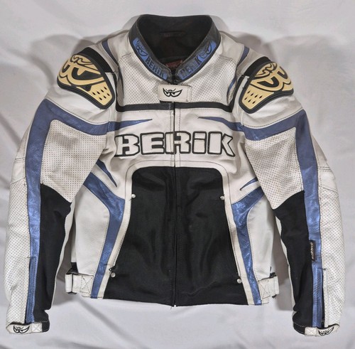 Giacca moto berik pelle - giacca, bianco