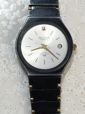  BULOVA Super Seville Lady nero/oro avorio  X Ricambi Non Funziona Mov ETA 
