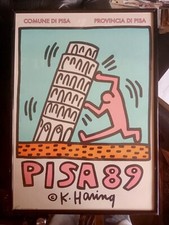 PISA 89 KEITH HARING 60CMX42 ITALIAN SIZE FIRST ED. REAL MINT ADV POSTER ITALY