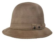 CAPPELLO PANIZZA SPORTSMAN FELTRO GRIGIO LINO FEDORA FUR FELT HAT HANDMADE