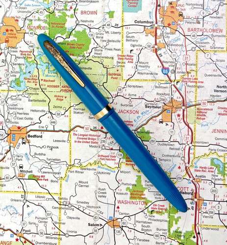 Vintage blue sheaffer - blue, cadet