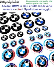 Adesivi BMW GEL Resinati morbidi scritta stemma logo MOTO/AUTO 3D Varie Misure
