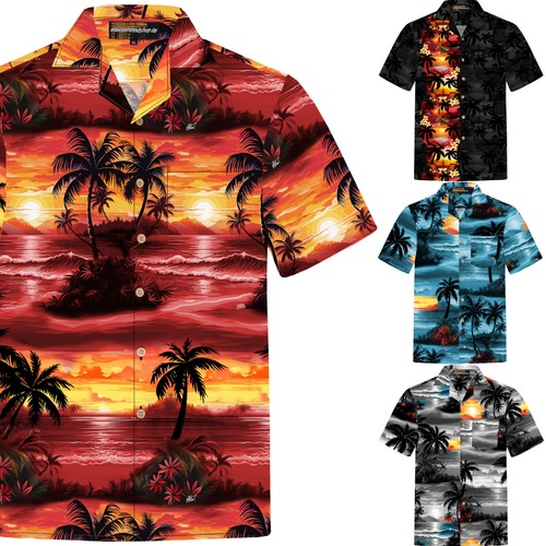 Camicia uomo hawaiana 100 - /, 100%