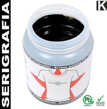 250gr -  NERO Inchiostro Serigrafia Colore | Vernice per Tessuto T-Shirt Maglie