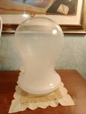 lampada da tavolo carlo nason? per mazzega in vetro di murano satinato bianco
