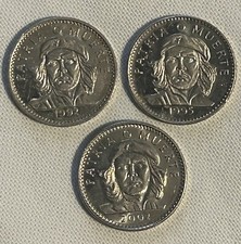 Moneta Lotto 3X TRES Pesos Che Guevara 1992 1995 2000 SPL  PATRIA O MUERTE