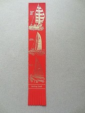 Leather bookmark sailing craft - bookmark,