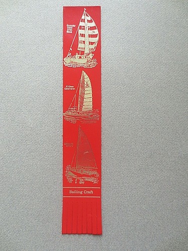 Leather bookmark sailing craft - leather,