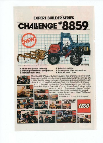 Pubblicità vintage 1981 lego - pubblicità,