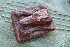 Brown Genuine CROC Leather