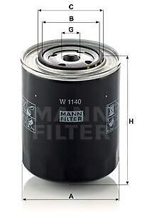 1140 mann filter filtro - mann-filter,