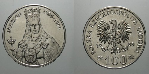 Moneta polonia 100 zloty 1988 - moneta,