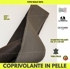 Coprivolante in vera pelle da cucire Sterzo Volanti 37 38 39 cm cover MADE ITALY