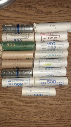 Lotto rotolini lire del - 15, 10