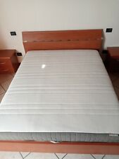 Letto contenitore matrimoniale con materasso e comodini