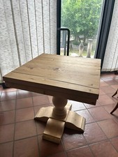 Tavolo quadrato in abete grezzo massello 80 x 80 cm