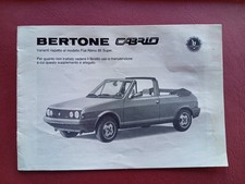 FIAT Ritmo Bertone Cabrio 2° Serie  VARIANTI al LIBRETTO USO e MANUTENZIONE