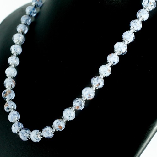 Collana vetro murano blu - collana,