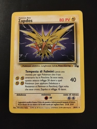 Carta pokemon zapdos - carta,