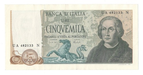 5000 lire colombo tipo decr - colombo,