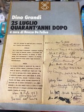 DINO GRANDI, 25 LUGLIO