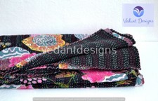 Blue Kantha Quilt Fruit Print