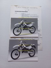 KTM 125 GS Enduro-250 MC Cross 1988 comunicato stampa + 2 foto originali