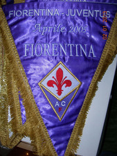 GAGLIARDETTO Ufficiale FIORENTINA VS JUVENTUS, Match Pennant, WIMPEL