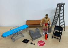 Set di accessori per figure wrestling WWE TLC con scala, tavolo e sedia infrangibili
