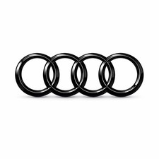 Logo audi nero lucido 275mm - nero,