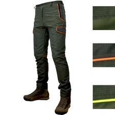 Pantalone Uomo Antistrappo Caccia Pesca Trekking Escursioni In Tessuto Tecnico
