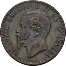 Italia 10 centesimi 1862 rame