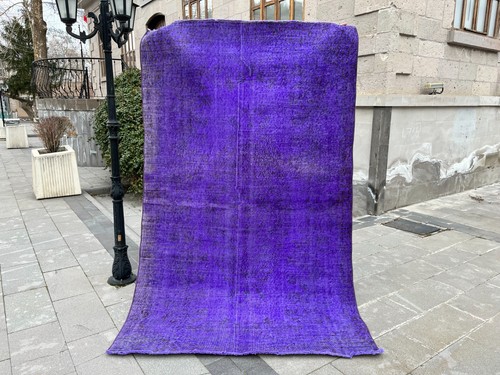 Tappeto turco vintage overdyed