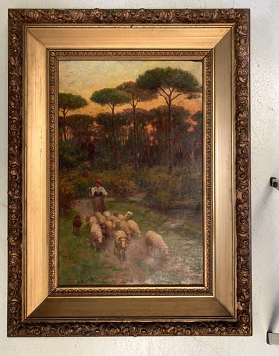 Grande quadro olio della - a.,