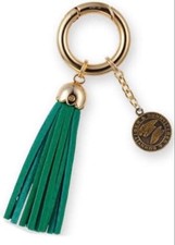 Ciondolo borsa TIGER&BUNNY in pelle dorata con nappa Kotetsu mai aperto