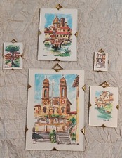 5 piccoli quadri vista Roma + Quadro 3D cangiante