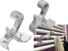 2 GANCI SCALDASALVIETTE APPENDINO RADIATORE TERMOARREDO TERMOSIFONE TRASPARENTE