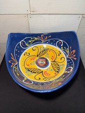 Ciotola/piatto triangolare per tapas 9 pollici X 9 pollici Ceramica ceramica spagnola fatta a mano