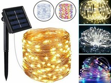 10mt LED SOLARE Natalizi Luce bianca filo Albero Natale luci Bianco caldo color