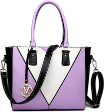 Borsa Tote Donna Grande, Borse Media Firmate PU Pelle Tracolla a Forma Di V, Amp