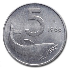 5 Lire Italy 1966 Romagnoli FDC Italma Pagani  2362 Repubblica Italiana Italia