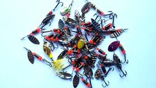 LOTTO DI 15 CUCCHIAINI ROTANTI PESCA SPINNER 3-4 gr TROTA BASS ASPIO CAVEDANO