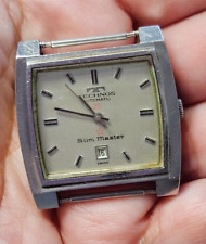 Orologio Uomo TECHNOS Automatico Slim Master 2551 Svizzero 25Jewels Quadrante Bianco Vintage