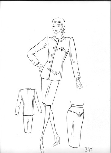 Bozzetto figurino moda - figurino,